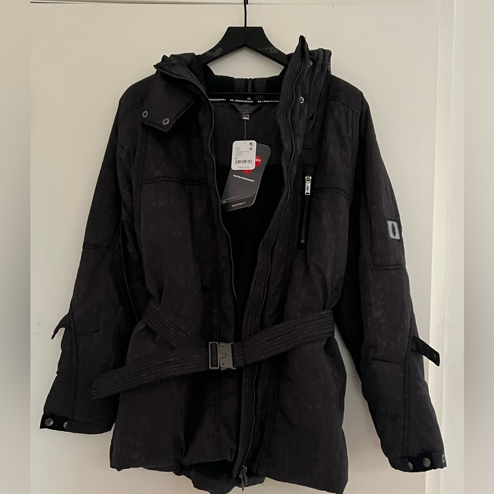 NEW FREEPEOPLE care FP tricked out trek utility puffer jacket XS black